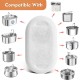 AiQInu Pack of 8 Cat Fountain Filter Set, 4 Pieces Carbon Filters and 4 Pieces Foam Filter, Four Stage Filtering Replacement Filter for 2L/3.2L Stainless Steel Dogs Cats Drinking Fountain AiQInu Pack of 8 Cat Fountain Filter Set, 4 Pieces Carbon Filters and 4 Pieces Foam Filter, Four Stage Filtering Replacement Filter for 2L/3.2L Stainless Steel Dogs Cats Drinking Fountain