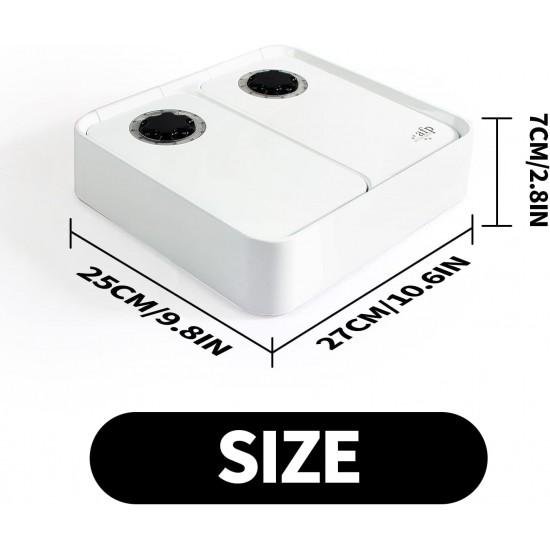 All for Paws Automatic Cat Feeder 2 Meal Dog Feeder, Dry and Wet Food Dispenser with 48-Hour Timer, Ice Pack Included All for Paws Automatic Cat Feeder 2 Meal Dog Feeder, Dry and Wet Food Dispenser with 48-Hour Timer, Ice Pack Included