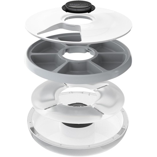 Amazon Basics - Automatic Feeder with Cool Pack, 31.5 x 31.5 x 8.3 cm, White Amazon Basics - Automatic Feeder with Cool Pack, 31.5 x 31.5 x 8.3 cm, White