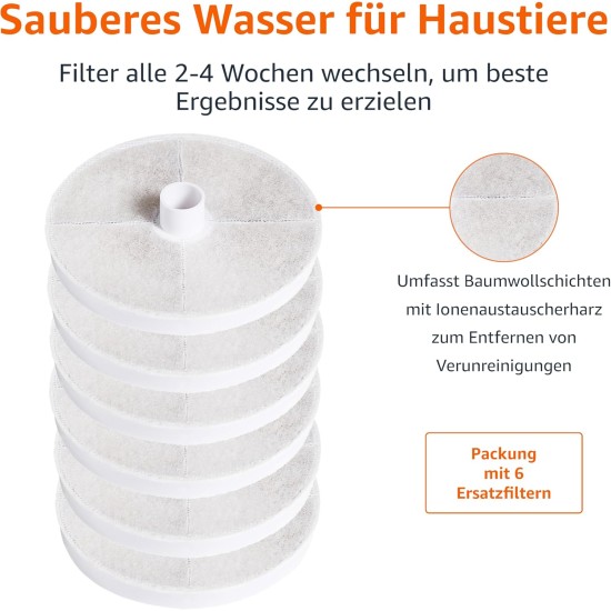 Amazon Basics Cat Fountain Filter for Cat Drinking Fountain 6 Pack Amazon Basics Cat Fountain Filter for Cat Drinking Fountain 6 Pack