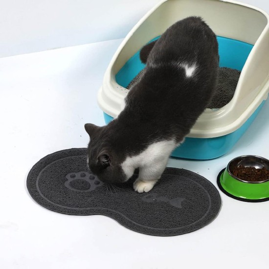 Anicy Feeding Mat for Dogs and Cats - Silicone Dog Bowl Cat Bowl Feeding Bowl Mat - PVC Waterproof Non-Slip Cat Mat Food Grey Feeding Mat for Pets 45 x 25 cm Anicy Feeding Mat for Dogs and Cats - Silicone Dog Bowl Cat Bowl Feeding Bowl Mat - PVC Waterproof Non-Slip Cat Mat Food Grey Feeding Mat for Pets 45 x 25 cm