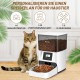 Anykuu 4L Automatic Cat Feeder Dispenser with Timer and Voice Recording 10s, Stainless Steel Bowl and 1-4 Meals a Day for Small and Medium Pets