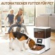 Anykuu 4L Automatic Cat Feeder Dispenser with Timer and Voice Recording 10s, Stainless Steel Bowl and 1-4 Meals a Day for Small and Medium Pets