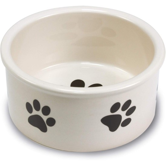 Arquivet Ceramic Dog Cat Bowl Paw Style Pet Feeder Bowl Ceramic Food Bowl for Dogs Cats 19cm Arquivet Ceramic Dog Cat Bowl Paw Style Pet Feeder Bowl Ceramic Food Bowl for Dogs Cats 19cm