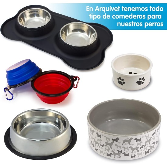 Arquivet Ceramic Dog Cat Bowl Paw Style Pet Feeder Bowl Ceramic Food Bowl for Dogs Cats 19cm Arquivet Ceramic Dog Cat Bowl Paw Style Pet Feeder Bowl Ceramic Food Bowl for Dogs Cats 19cm