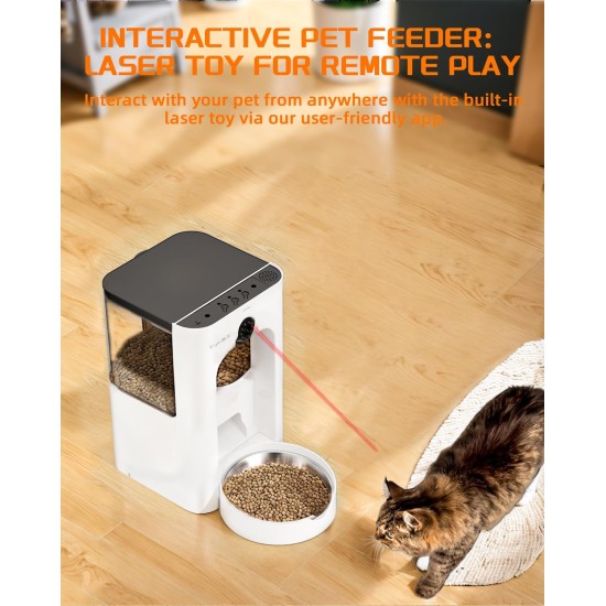 Automatic 4L Cat Feeder, Smart WiFi Cat Feeder with Security Camera, Personalized Feeding Program, 15 Second Voice Recording Automatic 4L Cat Feeder, Smart WiFi Cat Feeder with Security Camera, Personalized Feeding Program, 15 Second Voice Recording