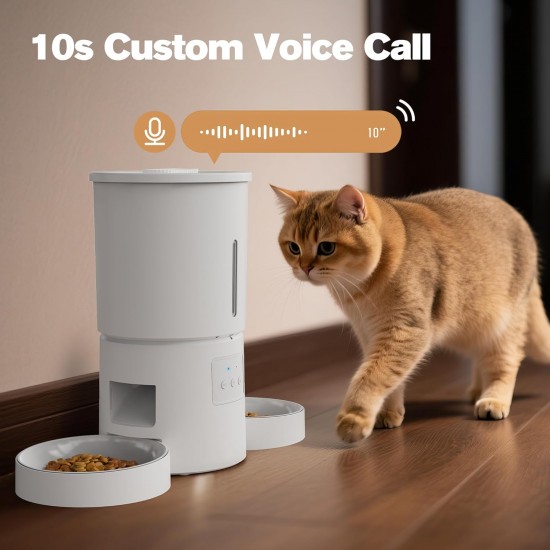 Automatic Cat Feeder 2 Bowls with App: 5L Automatic Feeder with 2.4G WiFi Timer for Dry Food - AONBOY Double Bowl Design for Multi-Cat Households and Dogs - Black Automatic Cat Feeder 2 Bowls with App: 5L Automatic Feeder with 2.4G WiFi Timer for Dry Food - AONBOY Double Bowl Design for Multi-Cat Households and Dogs - Black