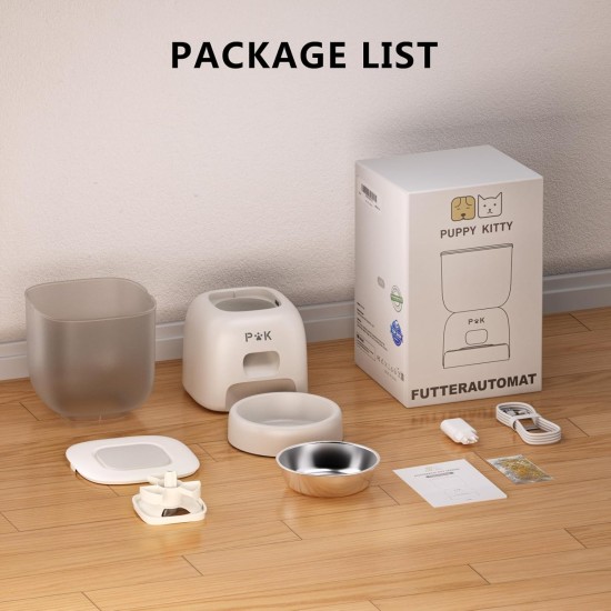 Automatic Cat Feeder, 2.4G WiFi App Control, Automatic Cat Feeder with Stainless Steel Bowl, Easy to Clean, 10S Recording Function, 1-10 Meals a Day Automatic Cat Feeder, 2.4G WiFi App Control, Automatic Cat Feeder with Stainless Steel Bowl, Easy to Clean, 10S Recording Function, 1-10 Meals a Day