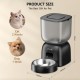 Automatic Cat Feeder, 2.4G WiFi App Control, Automatic Cat Feeder with Stainless Steel Bowl, Easy to Clean, 10S Recording Function, 1-10 Meals a Day Automatic Cat Feeder, 2.4G WiFi App Control, Automatic Cat Feeder with Stainless Steel Bowl, Easy to Clean, 10S Recording Function, 1-10 Meals a Day