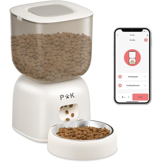 Automatic Cat Feeder, 2.4G WiFi App Control, Automatic Cat Feeder with Stainless Steel Bowl, Easy to Clean, 10S Recording Function, 1-10 Meals a Day Automatic Cat Feeder, 2.4G WiFi App Control, Automatic Cat Feeder with Stainless Steel Bowl, Easy to Clean, 10S Recording Function, 1-10 Meals a Day