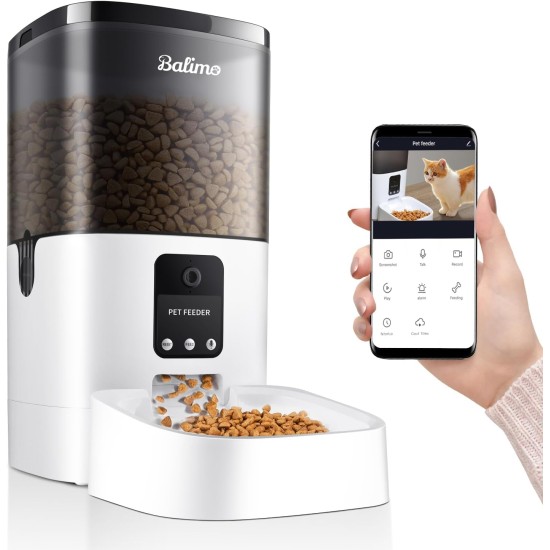 Automatic Cat Feeder, 3 L Cat Food, 2.4G WiFi Cat Feeder, App Control with Cat Feeder, 1 to 10 Meals per Day, Suitable for Dogs and Cats, Black Automatic Cat Feeder, 3 L Cat Food, 2.4G WiFi Cat Feeder, App Control with Cat Feeder, 1 to 10 Meals per Day, Suitable for Dogs and Cats, Black