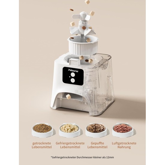 Automatic Cat Feeder, 3 L Cat Food Automatic with Programmable Timer, 1-6 Meals per Day, Dog Feeder with Press Lid and 10 Second Recording Function Automatic Cat Feeder, 3 L Cat Food Automatic with Programmable Timer, 1-6 Meals per Day, Dog Feeder with Press Lid and 10 Second Recording Function