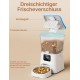 Automatic Cat Feeder, 3 L Cat Food Automatic with Programmable Timer, 1-6 Meals per Day, Dog Feeder with Press Lid and 10 Second Recording Function Automatic Cat Feeder, 3 L Cat Food Automatic with Programmable Timer, 1-6 Meals per Day, Dog Feeder with Press Lid and 10 Second Recording Function