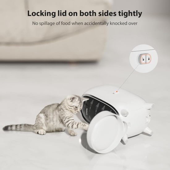 Automatic Cat Feeder 3L Automatic Cat Feeder with Stainless Steel Bowl, up to 15 Servings / 6 Meals a Day, Sound Recording Function, Penguin Design Automatic Cat Feeder 3L Automatic Cat Feeder with Stainless Steel Bowl, up to 15 Servings / 6 Meals a Day, Sound Recording Function, Penguin Design