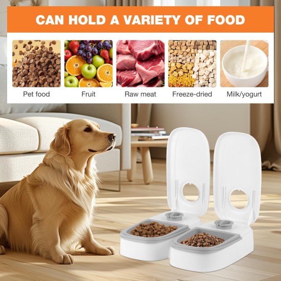 Automatic Cat Feeder, 700 ml Automatic Feeder with 48 Hour Timer, Non-Slip Wet Automatic Feeder for Cats, Automatic Feeder Dog, Cat Food Automatic for Cats and Small Dogs Automatic Cat Feeder, 700 ml Automatic Feeder with 48 Hour Timer, Non-Slip Wet Automatic Feeder for Cats, Automatic Feeder Dog, Cat Food Automatic for Cats and Small Dogs