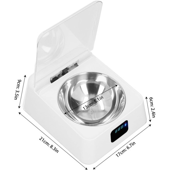 Automatic Cat Feeder, Pet Feeder Cat Bowl with Stainless Steel Bowl, Infrared Sensor for Pets, Dry and Wet Feeder with Open Lid Automatic Cat Feeder, Pet Feeder Cat Bowl with Stainless Steel Bowl, Infrared Sensor for Pets, Dry and Wet Feeder with Open Lid