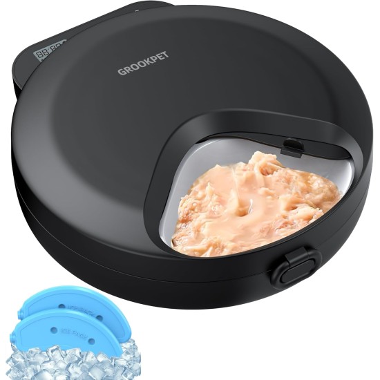 Automatic Cat Feeder Wet Food Cat Food Automatic Feeder Cat Feeder with Programmable Timer and Cooling - Dry Food Dispenser for Dogs Wireless Battery Operated - 4 Meals for Pets Automatic Cat Feeder Wet Food Cat Food Automatic Feeder Cat Feeder with Programmable Timer and Cooling - Dry Food Dispenser for Dogs Wireless Battery Operated - 4 Meals for Pets