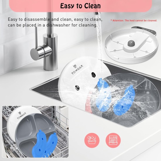Automatic Cat Feeder Wet Food with Cooling, Pet Feeder with Digital Timer for Wet or Dry Pet Film, 4 Food Compartments for 240 ml Pet Food, with Two Ice Packs Automatic Cat Feeder Wet Food with Cooling, Pet Feeder with Digital Timer for Wet or Dry Pet Film, 4 Food Compartments for 240 ml Pet Food, with Two Ice Packs