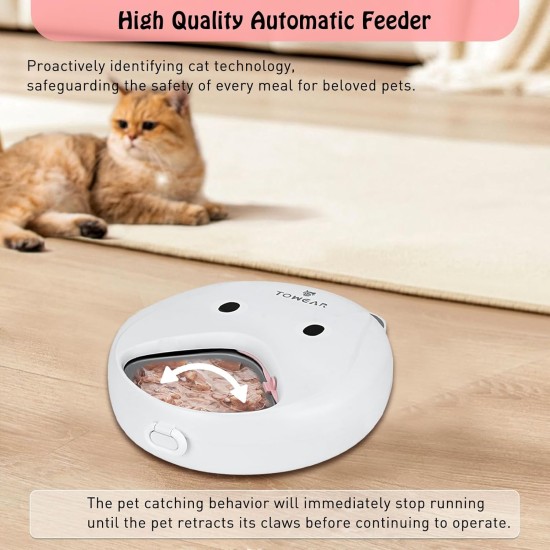 Automatic Cat Feeder Wet Food with Cooling, Pet Feeder with Digital Timer for Wet or Dry Pet Film, 4 Food Compartments for 240 ml Pet Food, with Two Ice Packs Automatic Cat Feeder Wet Food with Cooling, Pet Feeder with Digital Timer for Wet or Dry Pet Film, 4 Food Compartments for 240 ml Pet Food, with Two Ice Packs