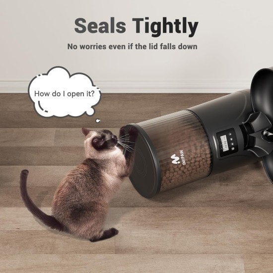 Automatic Cat Feeder WiFi 2.4G: App Control Dry Food Dispenser for 2 Small Dogs and Cats 4L, Programmable Timer, 1-10 Meals a Day, Desiccant Bag Automatic Cat Feeder WiFi 2.4G: App Control Dry Food Dispenser for 2 Small Dogs and Cats 4L, Programmable Timer, 1-10 Meals a Day, Desiccant Bag