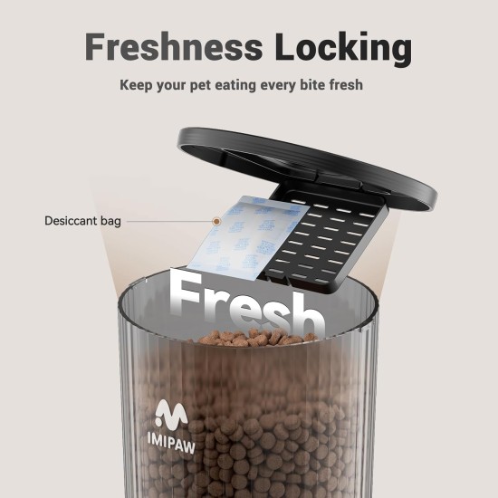 Automatic Cat Feeder WiFi 2.4G: App Control Dry Food Dispenser for 2 Small Dogs and Cats 4L, Programmable Timer, 1-10 Meals a Day, Desiccant Bag Automatic Cat Feeder WiFi 2.4G: App Control Dry Food Dispenser for 2 Small Dogs and Cats 4L, Programmable Timer, 1-10 Meals a Day, Desiccant Bag