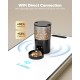 Automatic Cat Feeder, WiFi: Cat Feeder with Customised Schedule, Automatic Dog/Cat Feeder, App Control, Cat Feeder, 4 L, Black Automatic Cat Feeder, WiFi: Cat Feeder with Customised Schedule, Automatic Dog/Cat Feeder, App Control, Cat Feeder, 4 L, Black