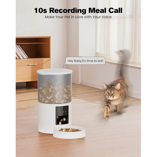 Automatic Cat Feeder, WiFi: Cat Feeder with Customised Schedule, Automatic Dog/Cat Feeder, App Control, Cat Feeder, 4 L, Black Automatic Cat Feeder, WiFi: Cat Feeder with Customised Schedule, Automatic Dog/Cat Feeder, App Control, Cat Feeder, 4 L, Black