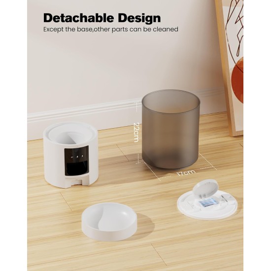 Automatic Cat Feeder, WiFi: Cat Feeder with Customised Schedule, Automatic Dog/Cat Feeder, App Control, Cat Feeder, 4 L, Black Automatic Cat Feeder, WiFi: Cat Feeder with Customised Schedule, Automatic Dog/Cat Feeder, App Control, Cat Feeder, 4 L, Black
