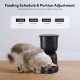 Automatic Cat Feeder and Cat Water Dispenser FW1, Wire or Battery Cat Feeder Timer Pet Feeder - Lockable Lid, Desiccant Bag, Programmable Portion Control
