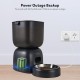 Automatic Cat Feeder and Cat Water Dispenser FW1, Wire or Battery Cat Feeder Timer Pet Feeder - Lockable Lid, Desiccant Bag, Programmable Portion Control