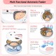 Automatic Cat Feeder with Digital Display, Cat and Dog Feeder with Digital Timer for Wet or Dry Pet Film, 4 Food Compartments for 240ml Pet Food, with Two Automatic Cat Feeder with Digital Display, Cat and Dog Feeder with Digital Timer for Wet or Dry Pet Film, 4 Food Compartments for 240ml Pet Food, with Two