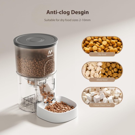 Automatic Cat Feeder with Programmable Timer, Easy to Use, 1-6 Meals a Day, Feeder for Cats and Dogs, 3 L Automatic Cat Feeder with Programmable Timer, Easy to Use, 1-6 Meals a Day, Feeder for Cats and Dogs, 3 L