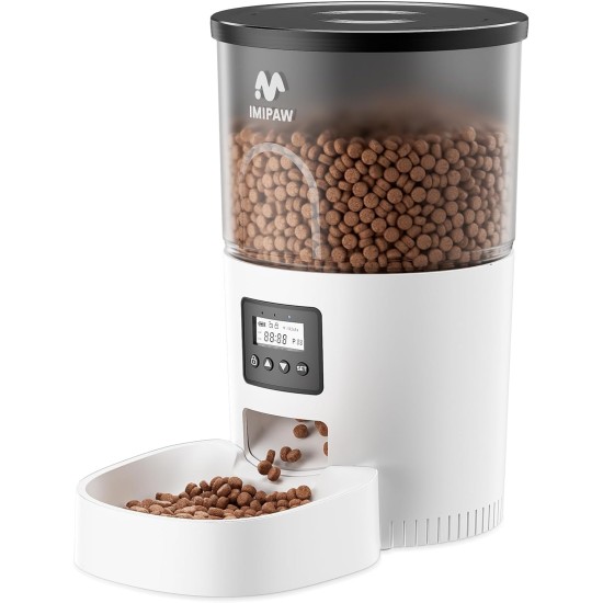 Automatic Cat Feeder with Programmable Timer, Easy to Use, 1-6 Meals a Day, Feeder for Cats and Dogs, 3 L Automatic Cat Feeder with Programmable Timer, Easy to Use, 1-6 Meals a Day, Feeder for Cats and Dogs, 3 L