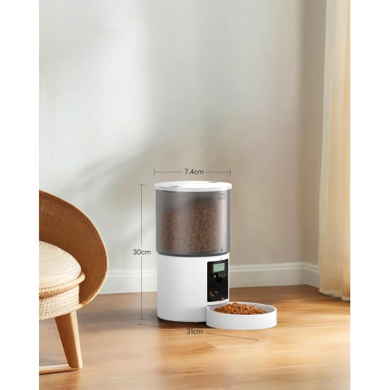 Automatic Cat Feeder with Timer: 10s Call for Eating - Feeding Bowl with Automatic Feeder 4L Dry Food Dispenser Automatic for Cats and Dogs Automatic Cat Feeder with Timer: 10s Call for Eating - Feeding Bowl with Automatic Feeder 4L Dry Food Dispenser Automatic for Cats and Dogs