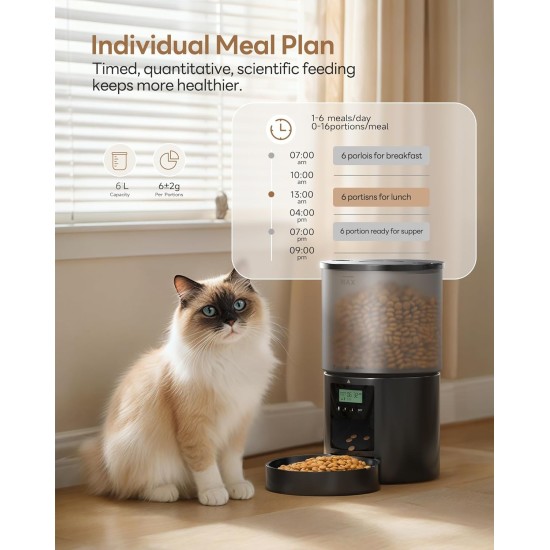 Automatic Cat Feeder with Timer: 10s Call for Eating - Feeding Bowl with Automatic Feeder 4L Dry Food Dispenser Automatic for Cats and Dogs Automatic Cat Feeder with Timer: 10s Call for Eating - Feeding Bowl with Automatic Feeder 4L Dry Food Dispenser Automatic for Cats and Dogs