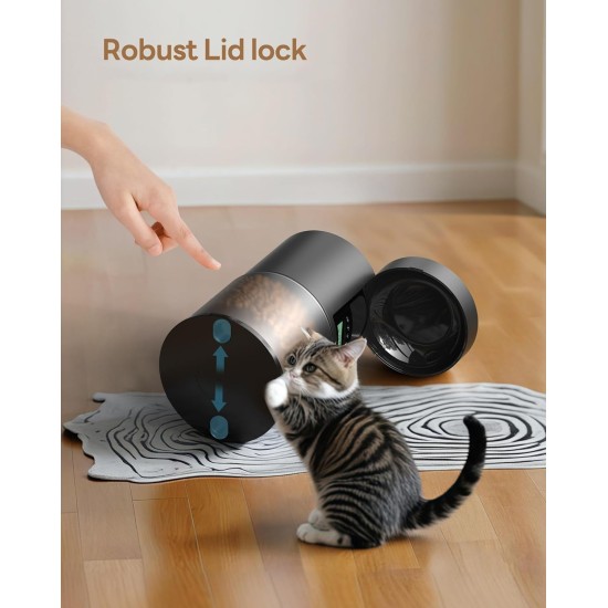 Automatic Cat Feeder with Timer: 10s Call for Eating - Feeding Bowl with Automatic Feeder 4L Dry Food Dispenser Automatic for Cats and Dogs Automatic Cat Feeder with Timer: 10s Call for Eating - Feeding Bowl with Automatic Feeder 4L Dry Food Dispenser Automatic for Cats and Dogs