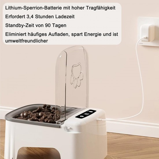 Automatic Cat Feeder with Timer Switch and Safe and Energy-Saving Functions for Cats and Dogs, Large Capacity Automatic Cat Feeder with Timer Switch and Safe and Energy-Saving Functions for Cats and Dogs, Large Capacity