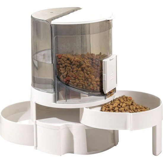 Automatic Cat Food Dispenser, 2-in-1 Pet Feeder and Water Dispenser, Cat Food Dispenser, Automatic Dog Food Dispenser, Large Capacity Dispenser (Grey) Automatic Cat Food Dispenser, 2-in-1 Pet Feeder and Water Dispenser, Cat Food Dispenser, Automatic Dog Food Dispenser, Large Capacity Dispenser (Grey)