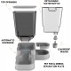 Automatic Cat Food Dispenser, 2-in-1 Removable Gravity Food and Water Dispenser for Cats and Small Dogs (Grey) Automatic Cat Food Dispenser, 2-in-1 Removable Gravity Food and Water Dispenser for Cats and Small Dogs (Grey)