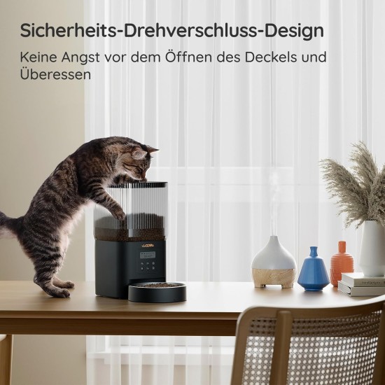 Automatic Cat Food Dispenser, 4L WiFi Cat Feeder with App Control for Slow Feeding, 10 Second Voice Recording, 1-10 Meals a Day for Cats and Dogs Automatic Cat Food Dispenser, 4L WiFi Cat Feeder with App Control for Slow Feeding, 10 Second Voice Recording, 1-10 Meals a Day for Cats and Dogs