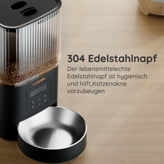 Automatic Cat Food Dispenser, 4L WiFi Cat Feeder with App Control for Slow Feeding, 10 Second Voice Recording, 1-10 Meals a Day for Cats and Dogs Automatic Cat Food Dispenser, 4L WiFi Cat Feeder with App Control for Slow Feeding, 10 Second Voice Recording, 1-10 Meals a Day for Cats and Dogs