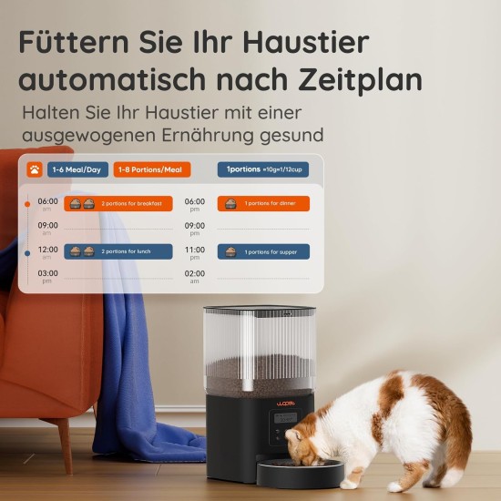 Automatic Cat Food Dispenser, 4L WiFi Cat Feeder with App Control for Slow Feeding, 10 Second Voice Recording, 1-10 Meals a Day for Cats and Dogs Automatic Cat Food Dispenser, 4L WiFi Cat Feeder with App Control for Slow Feeding, 10 Second Voice Recording, 1-10 Meals a Day for Cats and Dogs