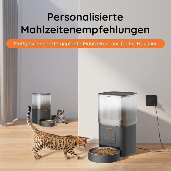 Automatic Cat Food Dispenser, 4L WiFi Cat Feeder with App Control for Slow Feeding, 10 Second Voice Recording, 1-10 Meals a Day for Cats and Dogs Automatic Cat Food Dispenser, 4L WiFi Cat Feeder with App Control for Slow Feeding, 10 Second Voice Recording, 1-10 Meals a Day for Cats and Dogs