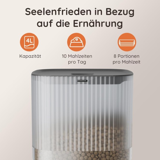 Automatic Cat Food Dispenser, 4L WiFi Cat Feeder with App Control for Slow Feeding, 10 Second Voice Recording, 1-10 Meals a Day for Cats and Dogs Automatic Cat Food Dispenser, 4L WiFi Cat Feeder with App Control for Slow Feeding, 10 Second Voice Recording, 1-10 Meals a Day for Cats and Dogs