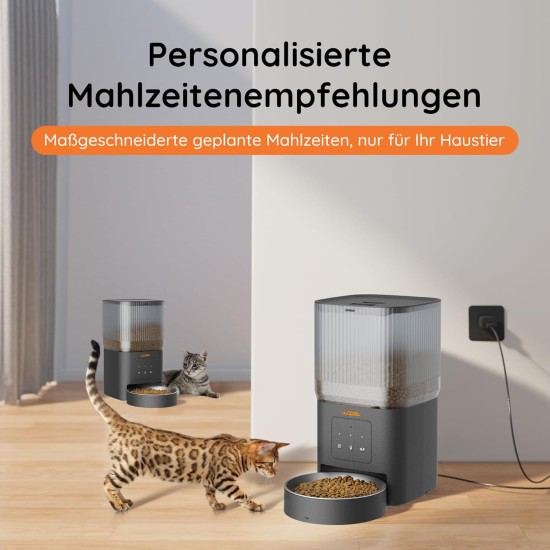 Automatic Cat Food Dispenser, 4L WiFi Cat Feeder with App Control for Slow Feeding, 10 Second Voice Recording, 1-10 Meals a Day for Cats and Dogs Automatic Cat Food Dispenser, 4L WiFi Cat Feeder with App Control for Slow Feeding, 10 Second Voice Recording, 1-10 Meals a Day for Cats and Dogs