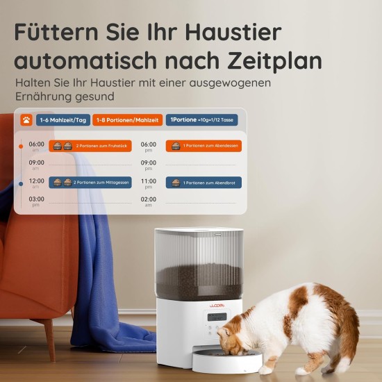 Automatic Cat Food Dispenser, 4L WiFi Cat Feeder with App Control for Slow Feeding, 10 Second Voice Recording, 1-10 Meals a Day for Cats and Dogs Automatic Cat Food Dispenser, 4L WiFi Cat Feeder with App Control for Slow Feeding, 10 Second Voice Recording, 1-10 Meals a Day for Cats and Dogs