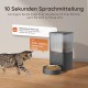 Automatic Cat Food Dispenser, 4L WiFi Cat Feeder with App Control for Slow Feeding, 10 Second Voice Recording, 1-10 Meals a Day for Cats and Dogs