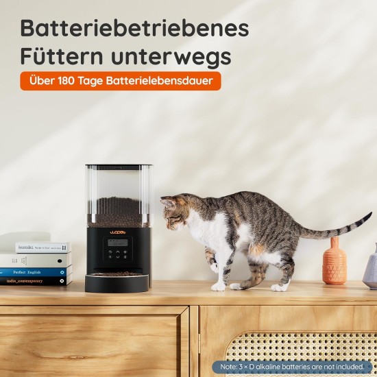 Automatic Cat Food Dispenser, 4L WiFi Cat Feeder with App Control for Slow Feeding, 10 Second Voice Recording, 1-10 Meals a Day for Cats and Dogs Automatic Cat Food Dispenser, 4L WiFi Cat Feeder with App Control for Slow Feeding, 10 Second Voice Recording, 1-10 Meals a Day for Cats and Dogs