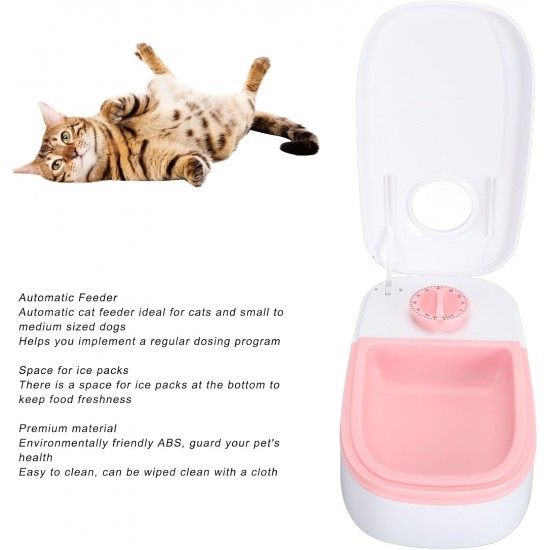 Automatic Cat Food Dispenser, Multifunctional Intelligent Feeder Station with Timer, Cat Food Container for Cats and Dogs (Pink) Automatic Cat Food Dispenser, Multifunctional Intelligent Feeder Station with Timer, Cat Food Container for Cats and Dogs (Pink)