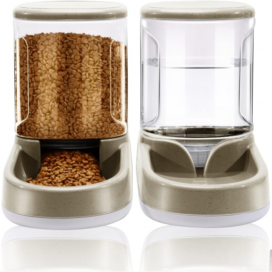 Automatic Dog Cat Feeder Water Dispenser Feeder and Water Dispenser 3.8L 2 in 1 Cat Food Water Dispenser for Small Medium Large Pets (Gold) Automatic Dog Cat Feeder Water Dispenser Feeder and Water Dispenser 3.8L 2 in 1 Cat Food Water Dispenser for Small Medium Large Pets (Gold)